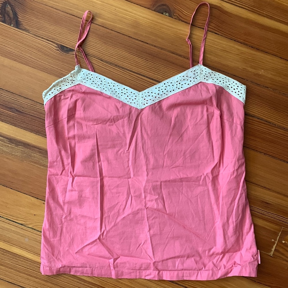 Pretty pink eyelet tank